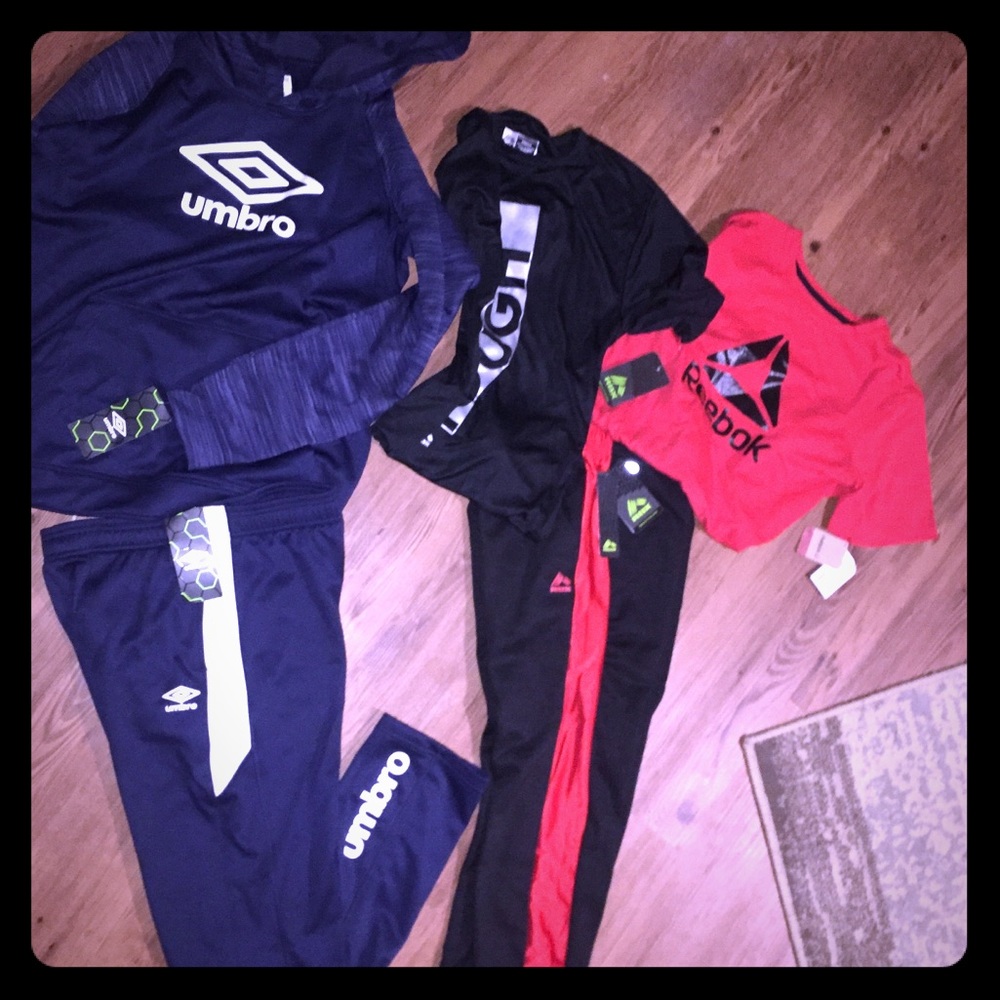 NWT Reebok & umbro outfit/tracksuit bundled lot